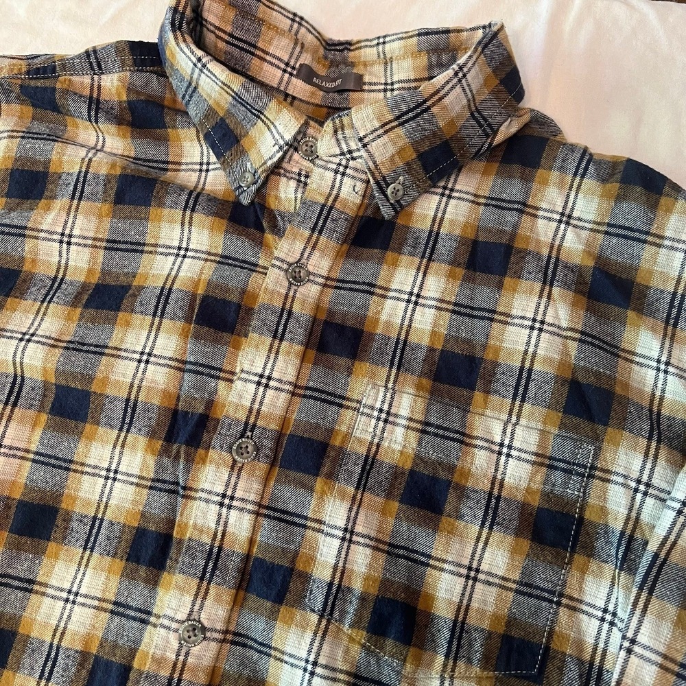 Eddie Bauer Relaxed Fit Flannel Shirt Men's Large (2613)
